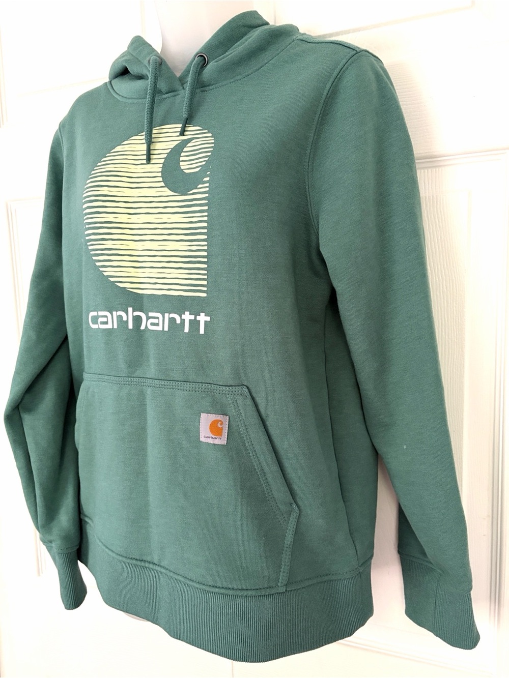 Carhartt Rain Defender Relaxed Fit Midweight Graphic Sweatshirt Hoodie Green M - Picture 3 of 14